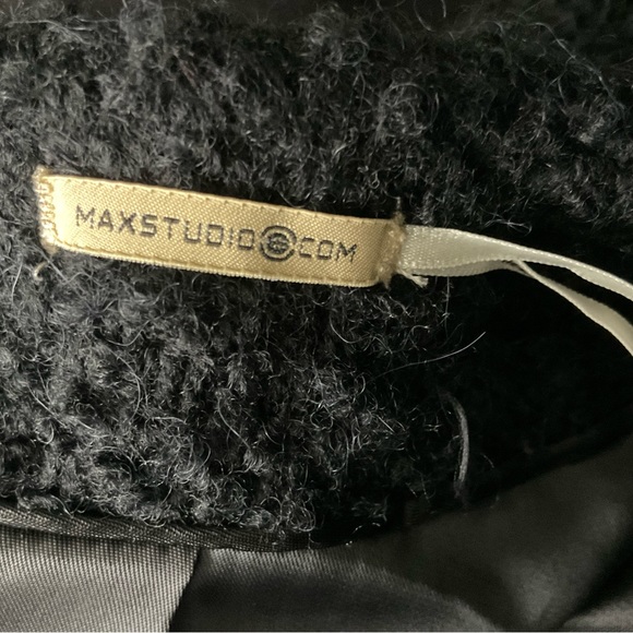 Max Studio Black Boucle Coat - Picture 2 of 5